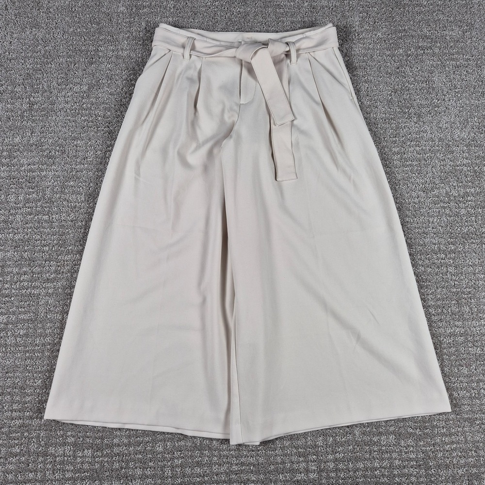 Maeve Anthropologie Beige Wide Leg Crop Belted Pants OB1698787 Size 0 Womens